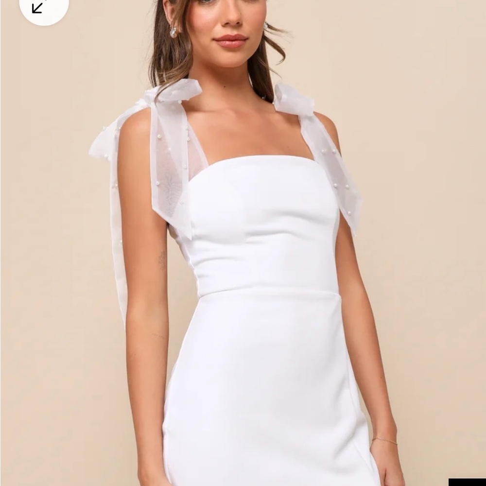 COPY - White pearl tie dress